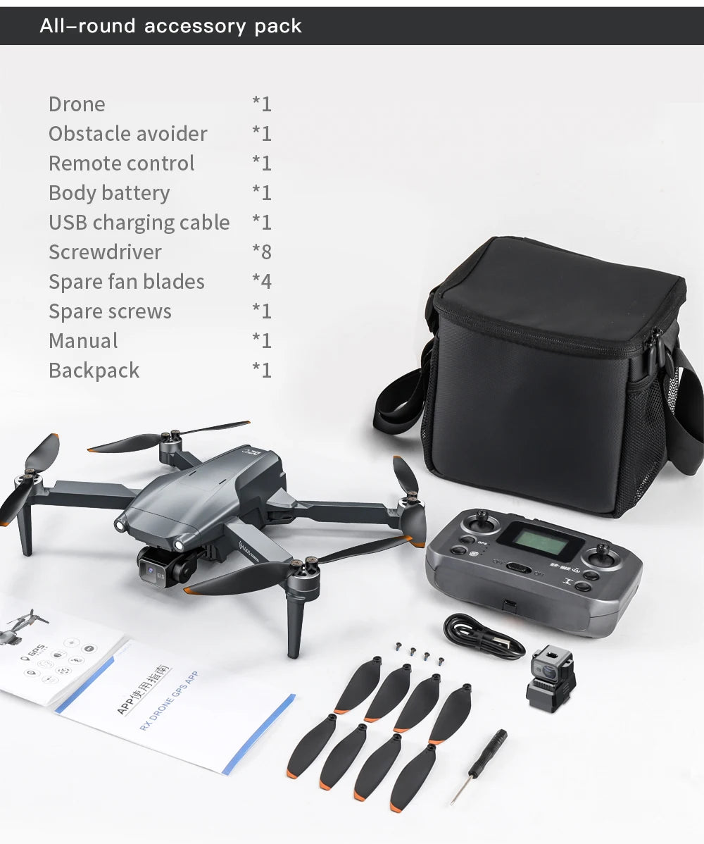 XUEREN L600 PRO MAX RC Drone 4K 3-Axis PTZ HD Dual Camera