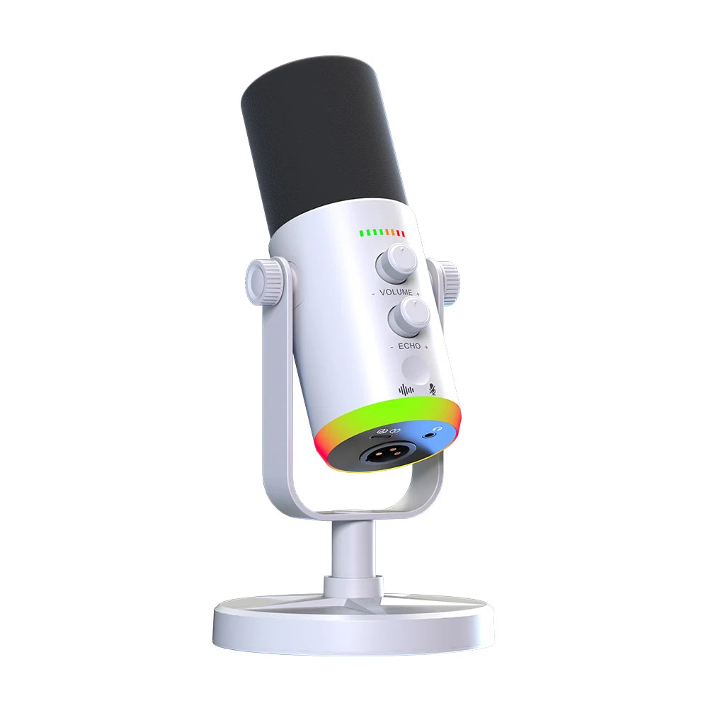EASEMELO EM700 Professional Desktop Mic for PC Laptop USB C XLR Dynamic Broadcasting Microphone for Podcasting