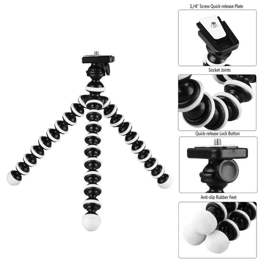 Tripods Tripod for Phone, Mobile Camera Holder Clip, Smartphone Monopod Stand