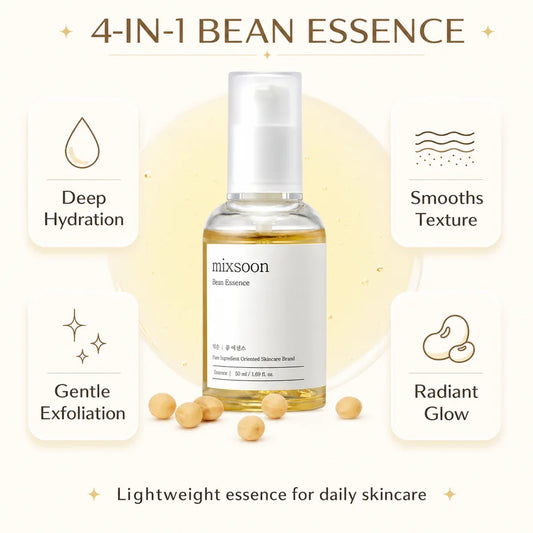 Korean Skin Care Mixsoon Bean Essence Hyaluronic Acid Exfoliating Facial Serum