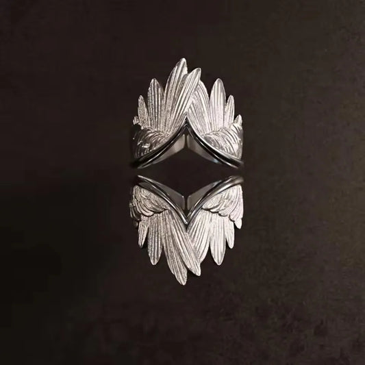 Retro Angel Wings Handmafe Ring For Women Girls