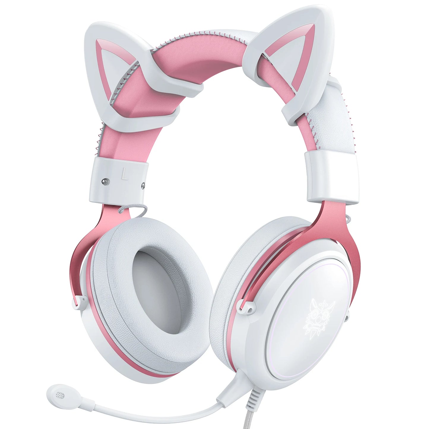 ONIKUMA X10 Wired Gaming Headset with HD Microphone Dynamic RBG Lighting Gaming Headset for PC Gamers Earphone with Cow Horn