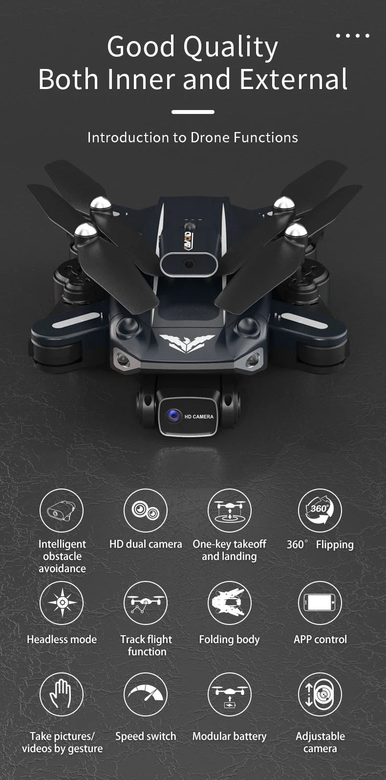 JJRC H109 RC Drone With 4K Dual Camera Optical Flow