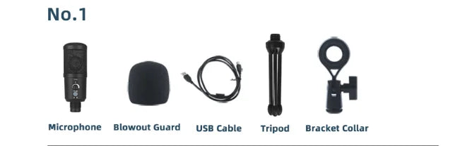 Good Quality BM-66 Metal Kit Large Diaphragm Stereo USB Condenser Microphone Desktop Mic for Recording