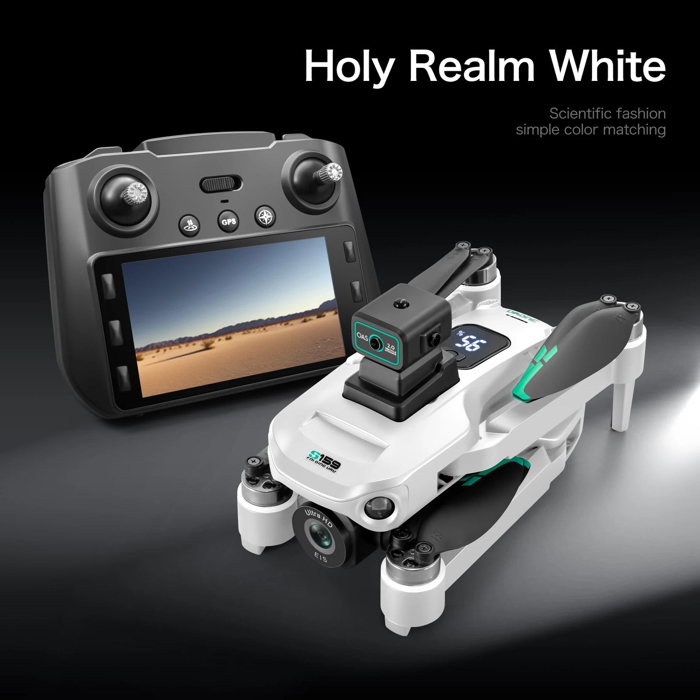 Hoshi S159 GPS RC Drone 4K Professional Drone HD Camera 5G Brushless Quadcopter Optical Flow Drone Remote Control with Screen