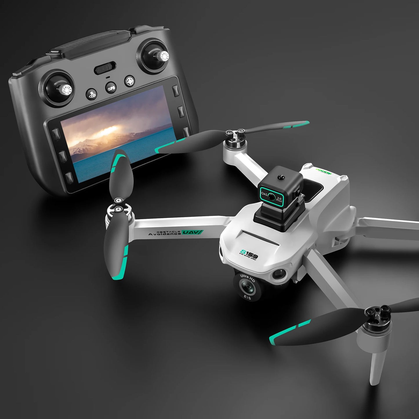 Hoshi S159 GPS RC Drone 4K Professional Drone HD Camera 5G Brushless Quadcopter Optical Flow Drone Remote Control with Screen