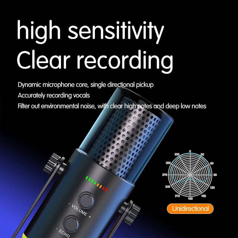 EASEMELO EM700 Professional Desktop Mic for PC Laptop USB C XLR Dynamic Broadcasting Microphone for Podcasting