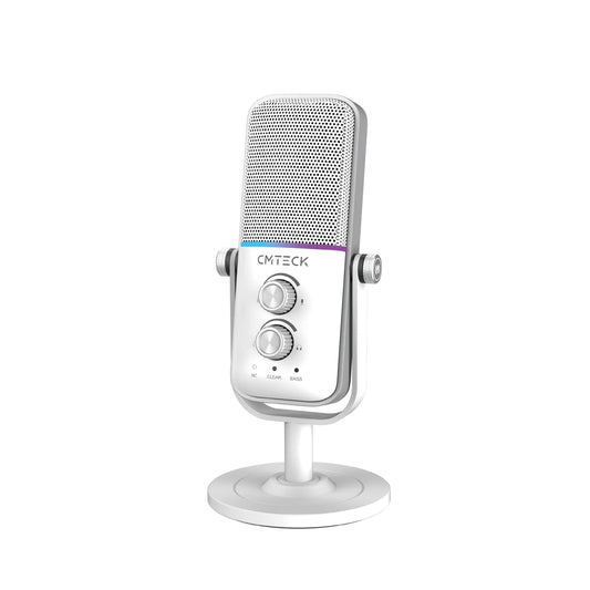 CMTECK XM600 RGB Lighting USB Wired Condenser Microphone Omni-Directional Recording Mic for Gaming Studio Podcasting Recording