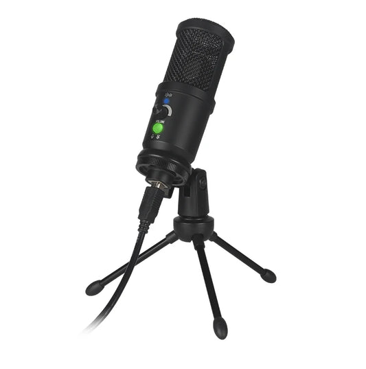 Good Quality BM-66 Metal Kit Large Diaphragm Stereo USB Condenser Microphone Desktop Mic for Recording