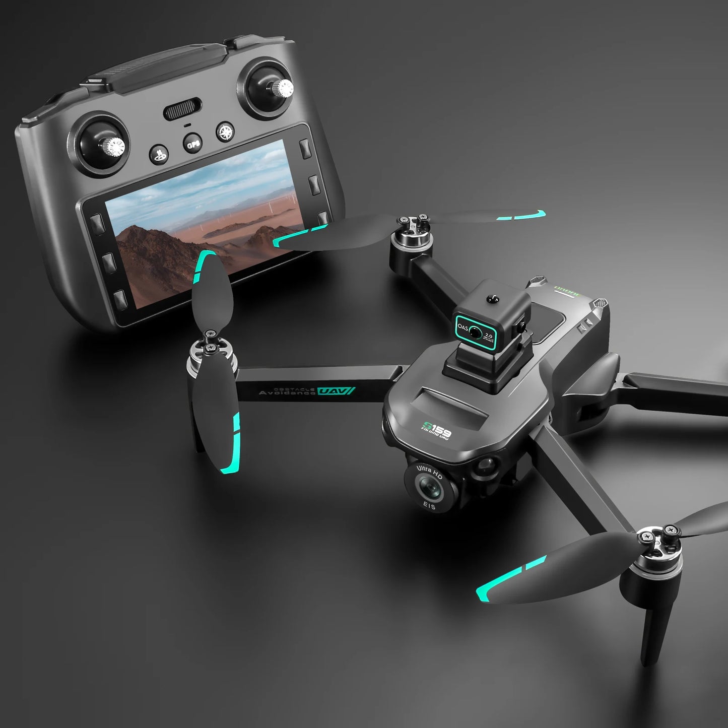 Hoshi S159 GPS RC Drone 4K Professional Drone HD Camera 5G Brushless Quadcopter Optical Flow Drone Remote Control with Screen