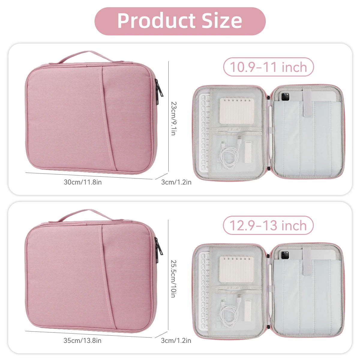 Laptop Bag for 11-13 Inch Protective Tablet Sleeve Case Padded Carrying Case Fit for iPad Macbook Xiaomi