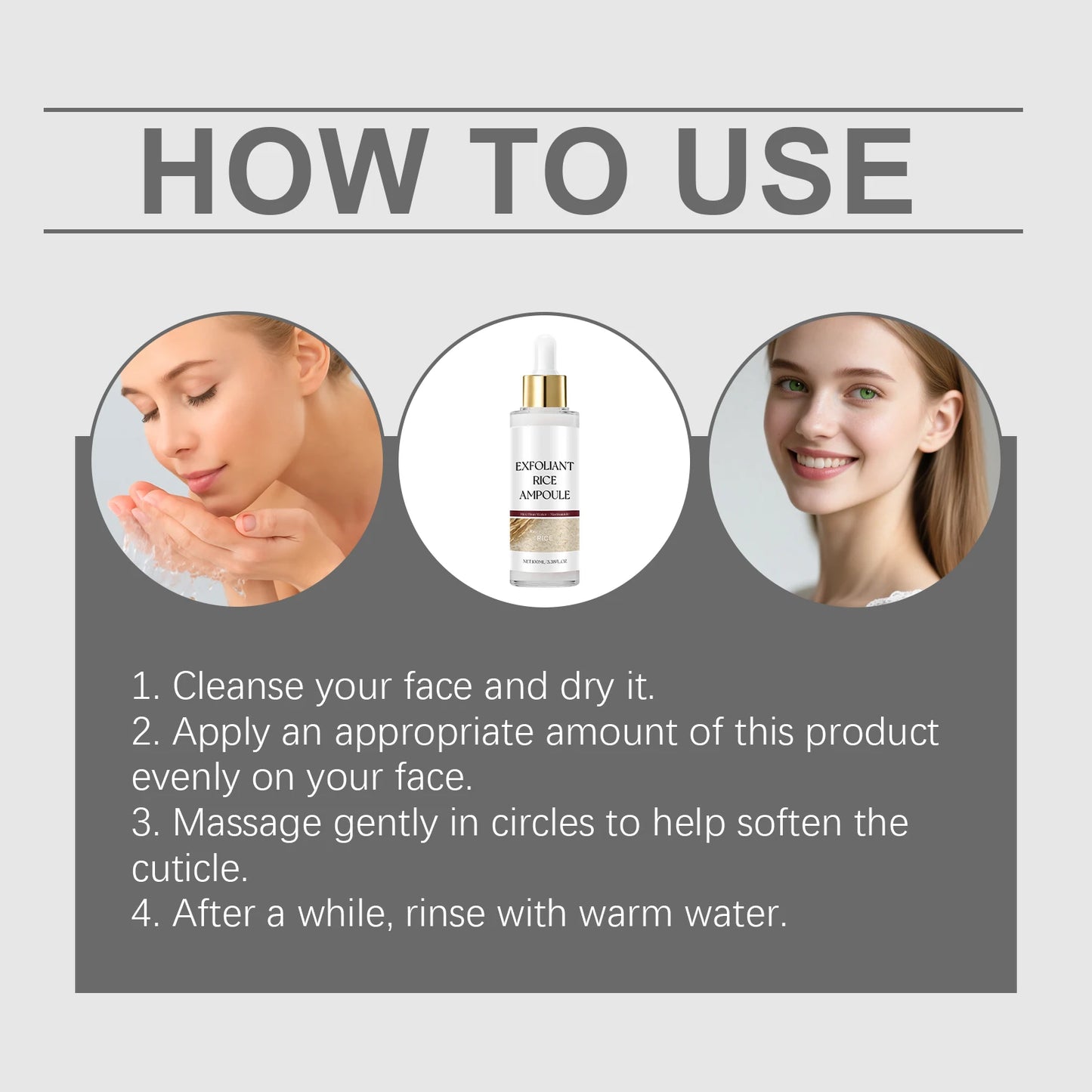 Korean Exfoliating Facial Serum Cleansing Pores Remove Dead Skin Purify Oil