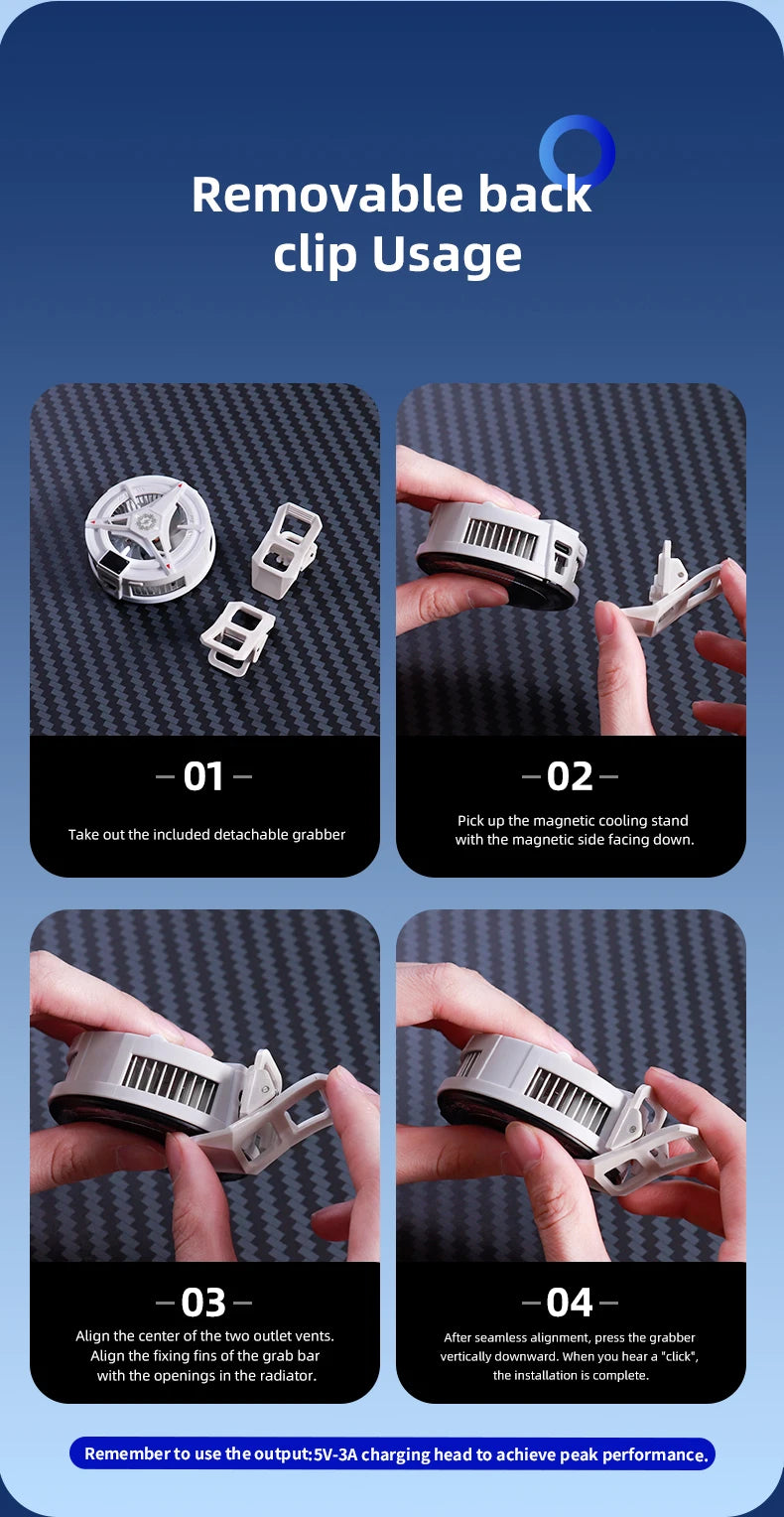 Cooling Fan Mobile Cooling Phone Fan for Cell Phone Cooler