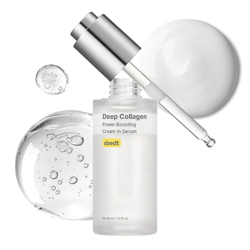 Korean Sbect Skin Care Kit - Deep Collagen Silk Peptide Ampoule, Power Boosting Cream