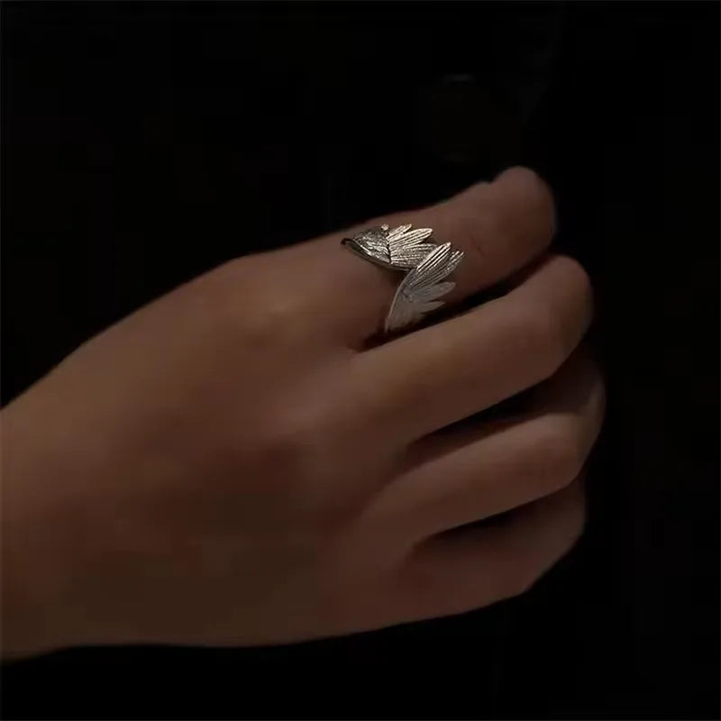 Retro Angel Wings Handmafe Ring For Women Girls