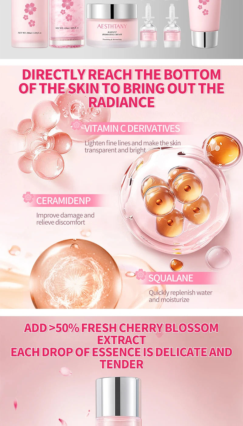 Moisturizing10pieces skin care set, hydrating, moisturizing, whitening and moisturizing essence