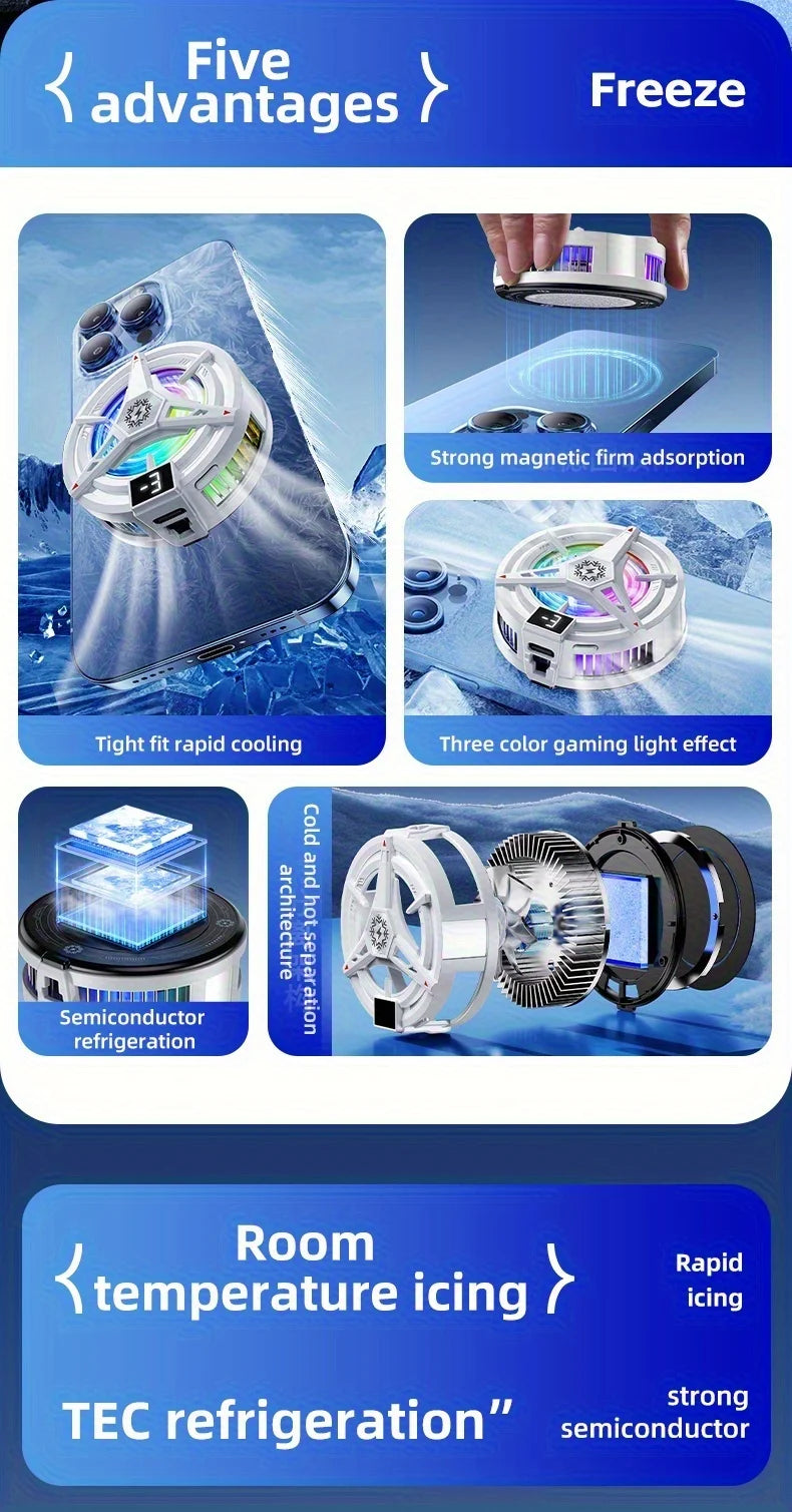 Semiconductor Phone Cooler Universal Fast Rapid Cooling Magnetic Back Clip Mobile Phone Radiator Refrigerator For All Phones