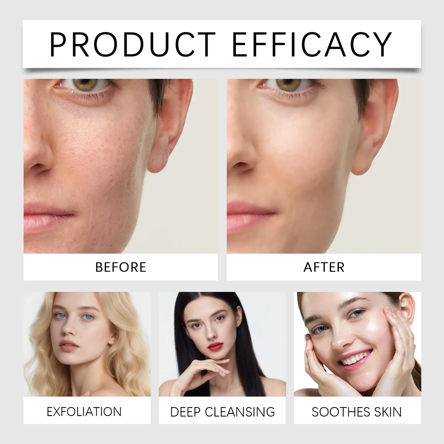 Korean Exfoliating Facial Serum Cleansing Pores Remove Dead Skin Purify Oil