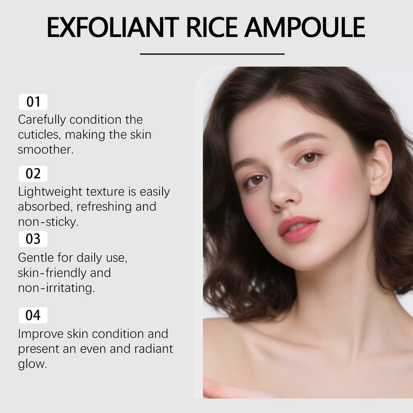 Korean Exfoliating Facial Serum Cleansing Pores Remove Dead Skin Purify Oil