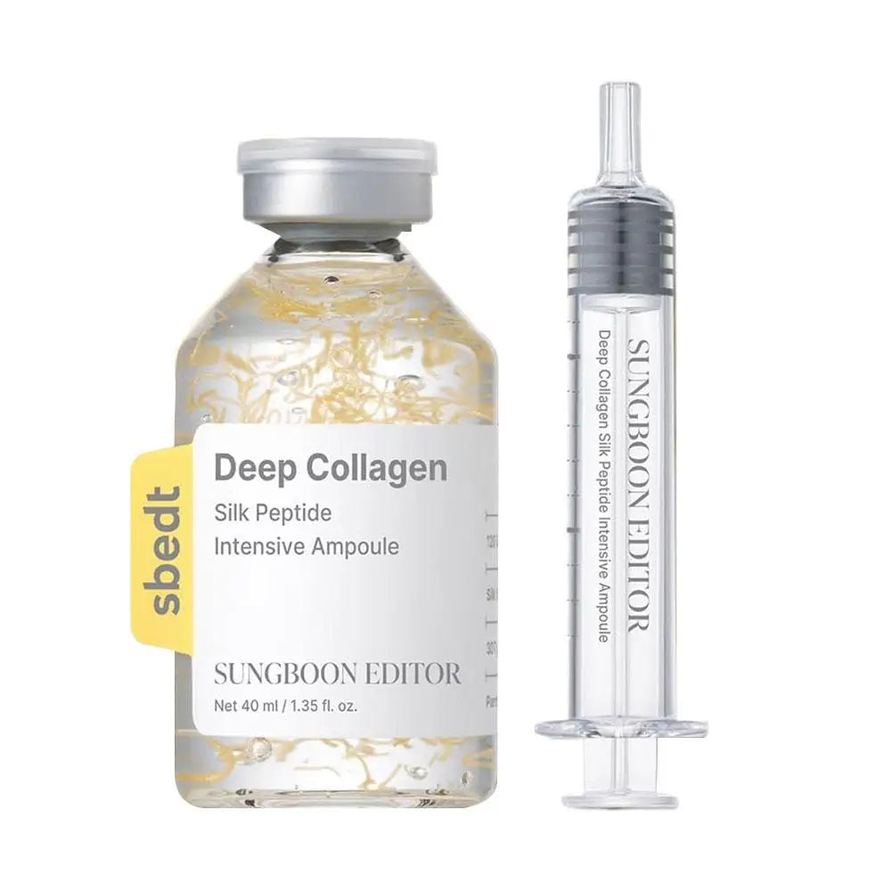 Korean Sbect Skin Care Kit - Deep Collagen Silk Peptide Ampoule, Power Boosting Cream