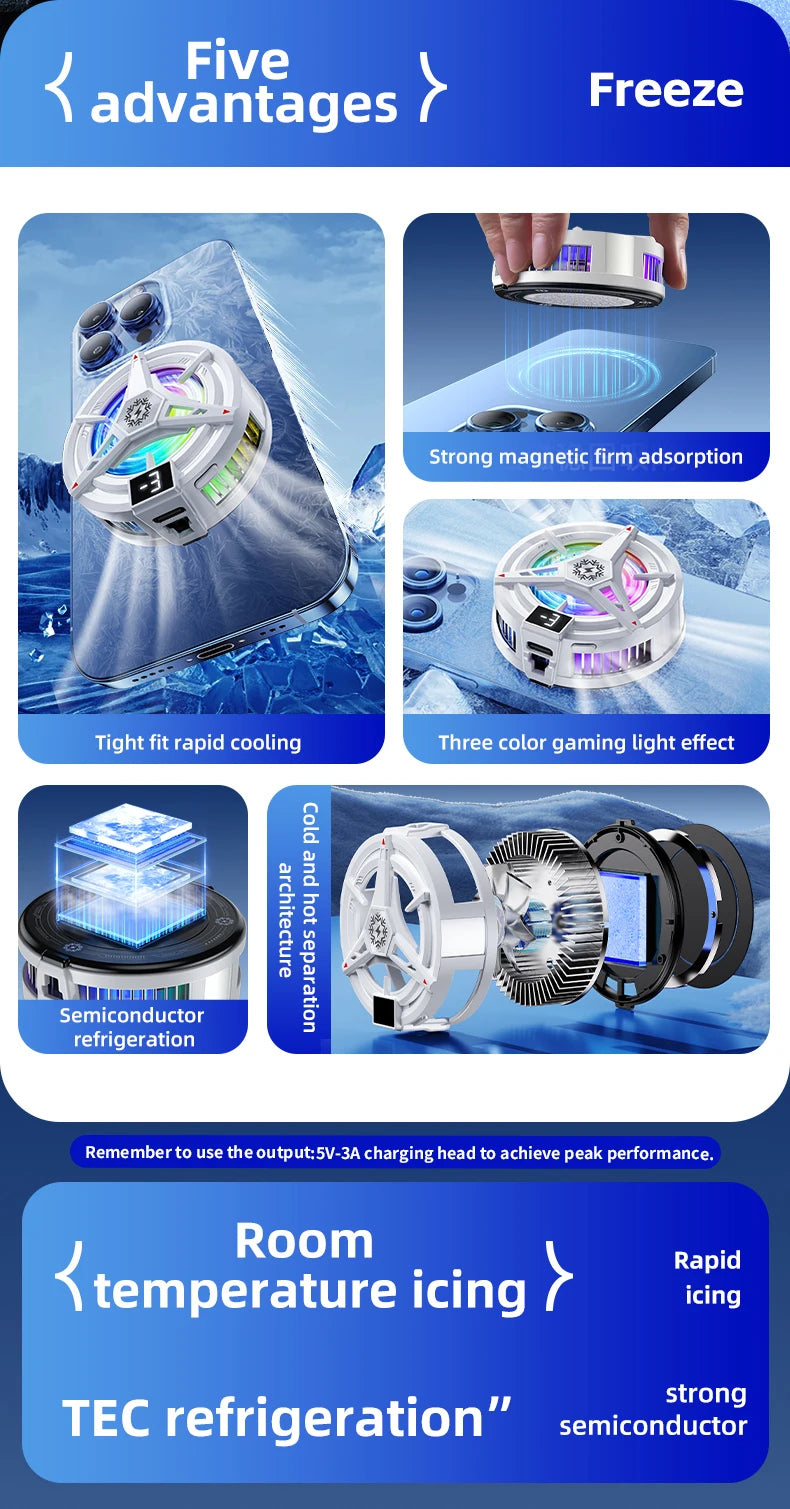 Cooling Fan Mobile Cooling Phone Fan for Cell Phone Cooler