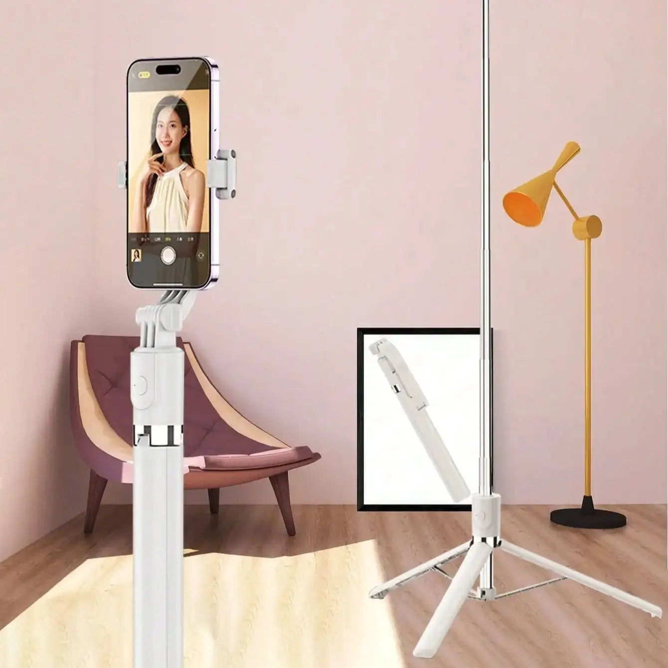 1700mm Selfie Stick Phone Tripod Extendable Stand Foldable Monopod For Smartphones