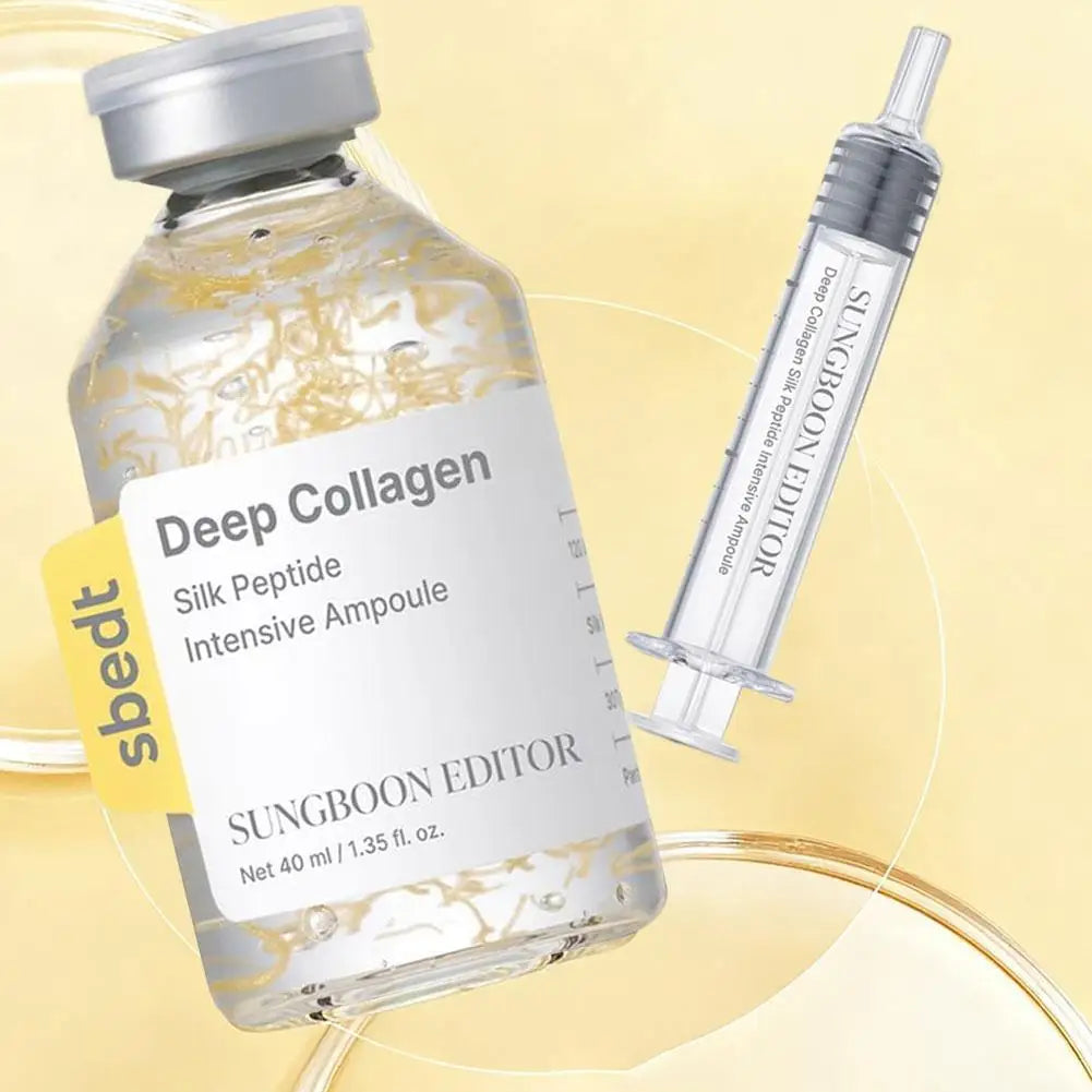 Korean Sbect Skin Care Kit - Deep Collagen Silk Peptide Ampoule, Power Boosting Cream
