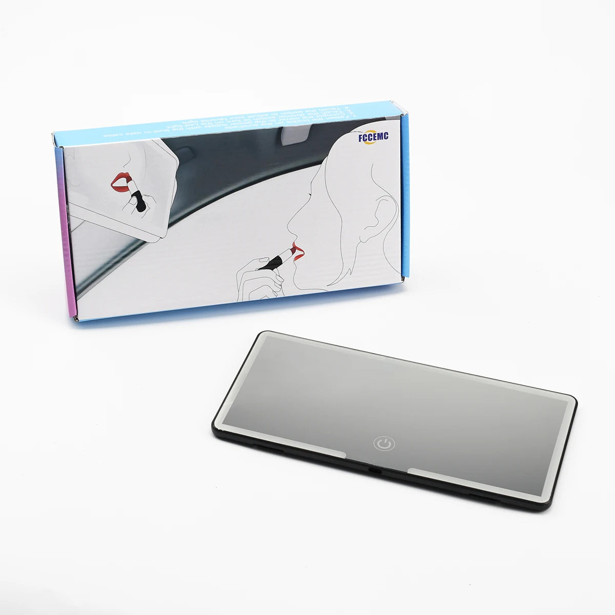 LED Car Makeup Mirror, Hanging Mirror, Ultra Thin USB Charge, Autom Cosmetic Mirror, Touch Screen