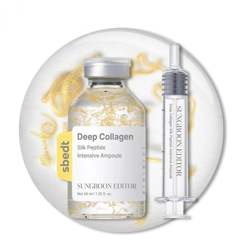 Korean Sbect Skin Care Kit - Deep Collagen Silk Peptide Ampoule, Power Boosting Cream