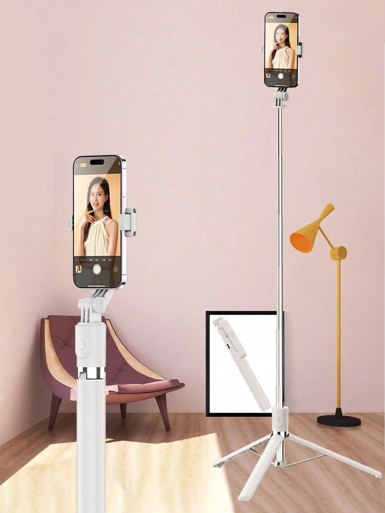 1700mm Selfie Stick Phone Tripod Extendable Stand Foldable Monopod For Smartphones