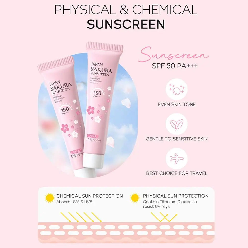 Sakura Skin Care Sets & Kits With Cleanser,Serum,Eye Cream,essence Cream Beauty Products For Women