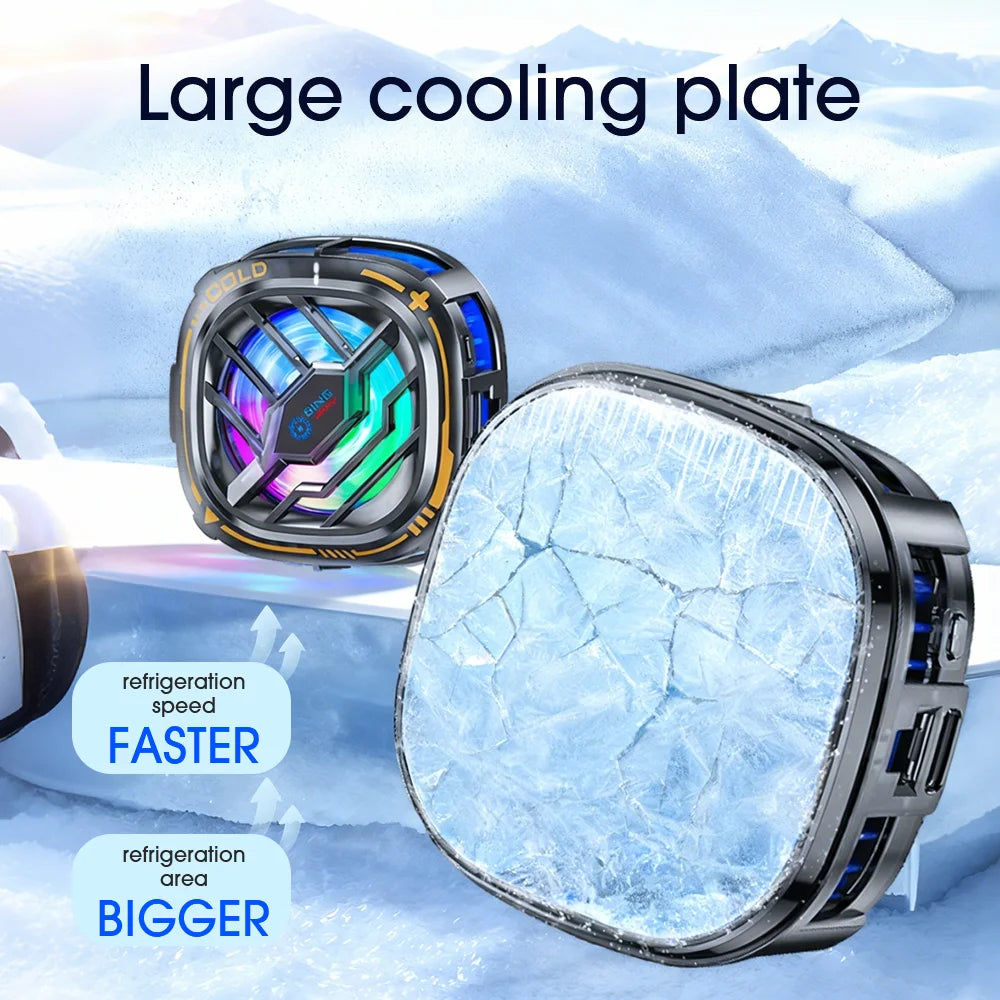 2-in-1 Magnetic Mobile Phone Cooler Back-Clip Game Live Cooler Semiconductor Cooling Fan for IOS Android Smart Phone Radiator