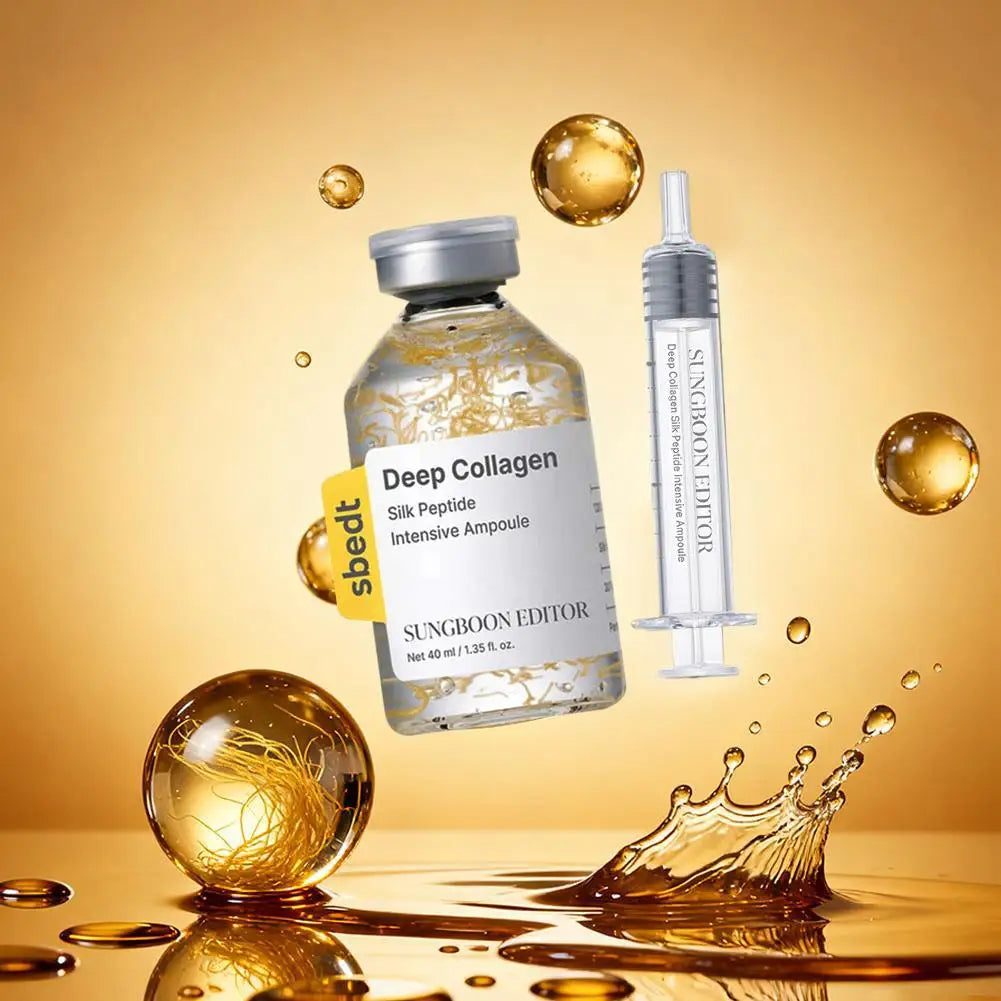 Korean Sbect Skin Care Kit - Deep Collagen Silk Peptide Ampoule, Power Boosting Cream