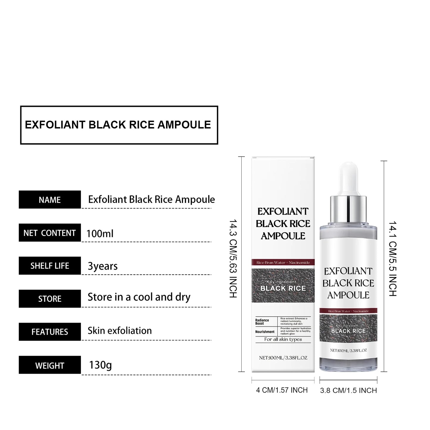 Korean Exfoliating Facial Serum Cleansing Pores Remove Dead Skin Purify Oil