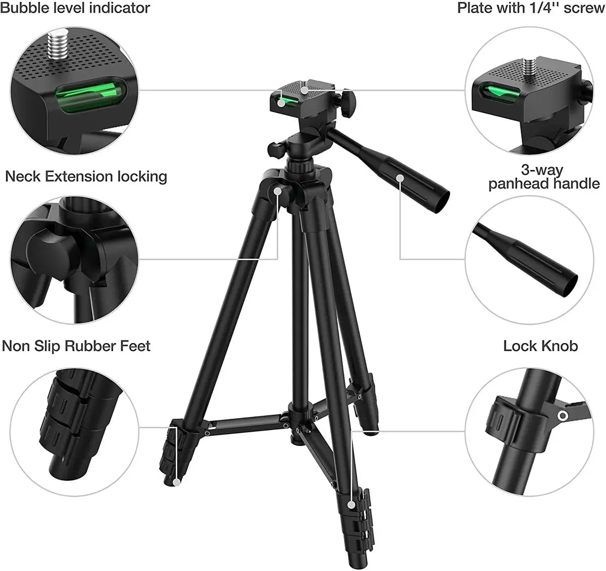 Tripods For Phone Lightweight Camera Tripod Stand Remote Phone Holder Video Photography