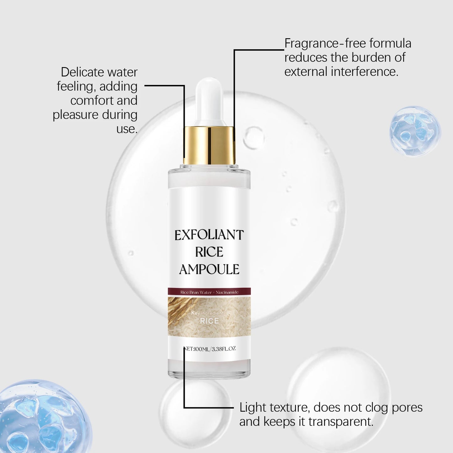 Korean Exfoliating Facial Serum Cleansing Pores Remove Dead Skin Purify Oil