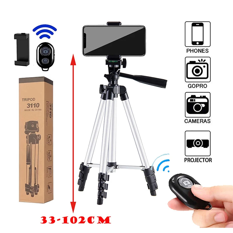 Tripods For Phone Lightweight Camera Tripod Stand Remote Phone Holder Video Photography