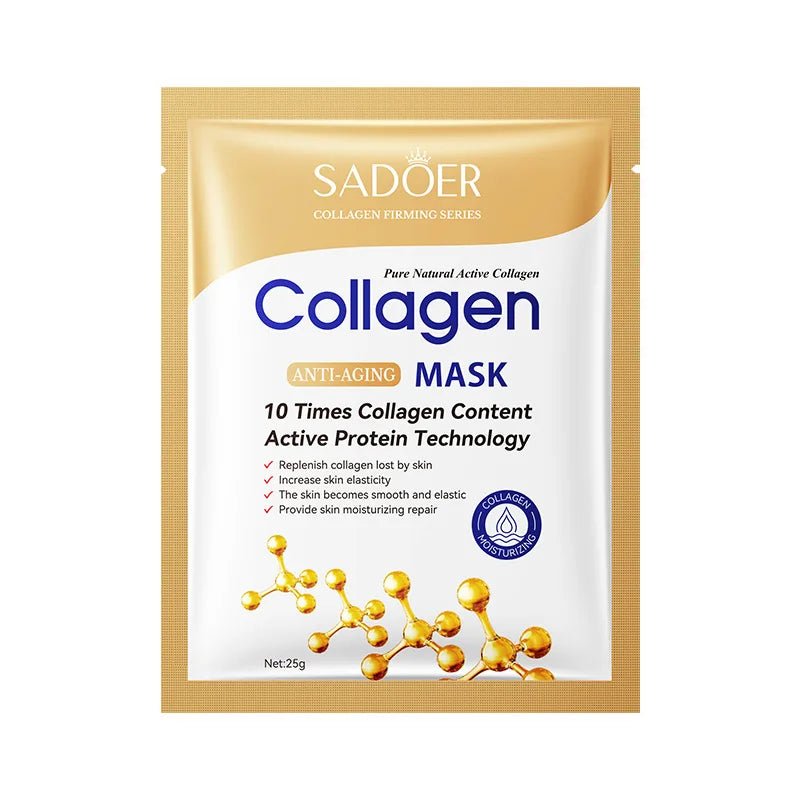 10pcs Korean Collagen Anti Wrinkle Facial Mask Skin Moisturizing Brightening Skincare Mask