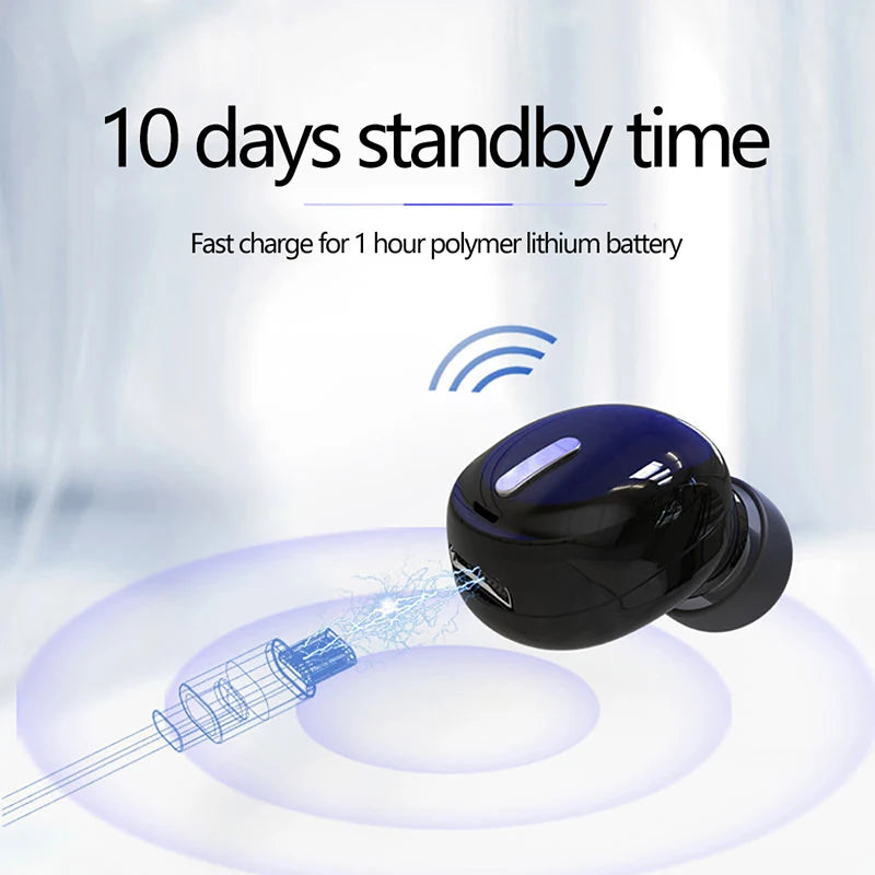 New Wireless Earphones Bluetooth 5.0 Headphones With Mic in-Ear Sports Waterproof TWS Earbuds Bluetooth Handsfree Single Headset
