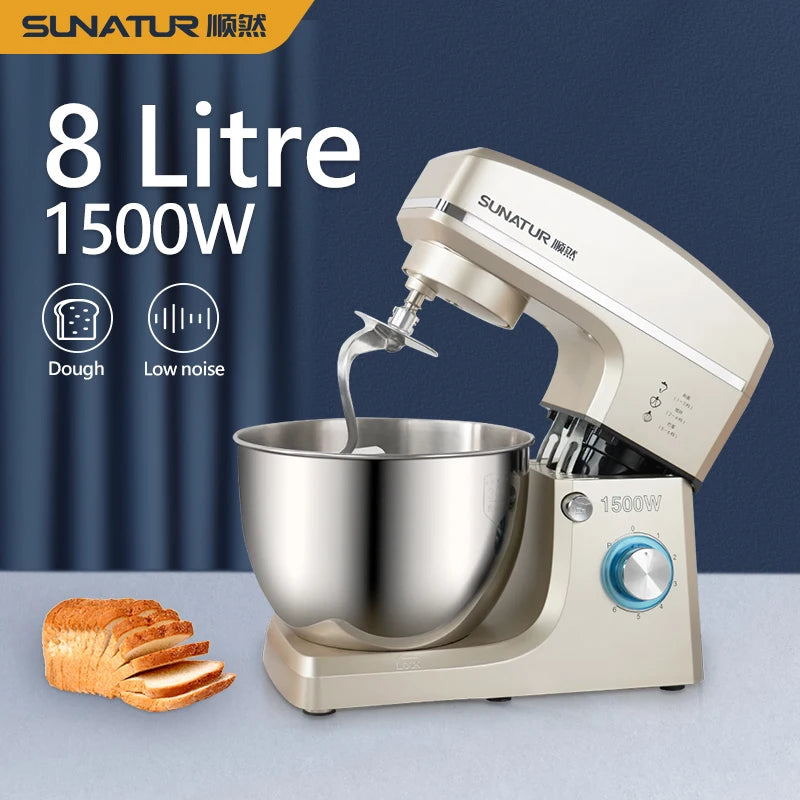SUNATUR 8L Stand Mixer 1500w Electric Food Processor Commercial auto Dough Kneader