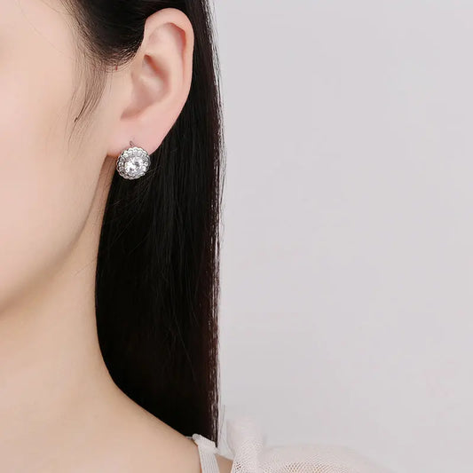 925 Sterling Silver Zirconia Small Hoop Earring For Girls Child Wome Beautiful