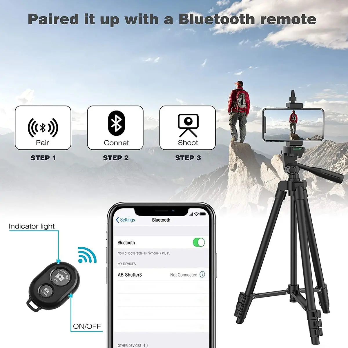 Tripods For Phone Lightweight Camera Tripod Stand Remote Phone Holder Video Photography
