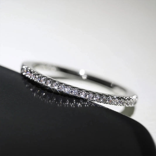 925 Sterling Silver Crystal Wedding Engagement Rings For Women