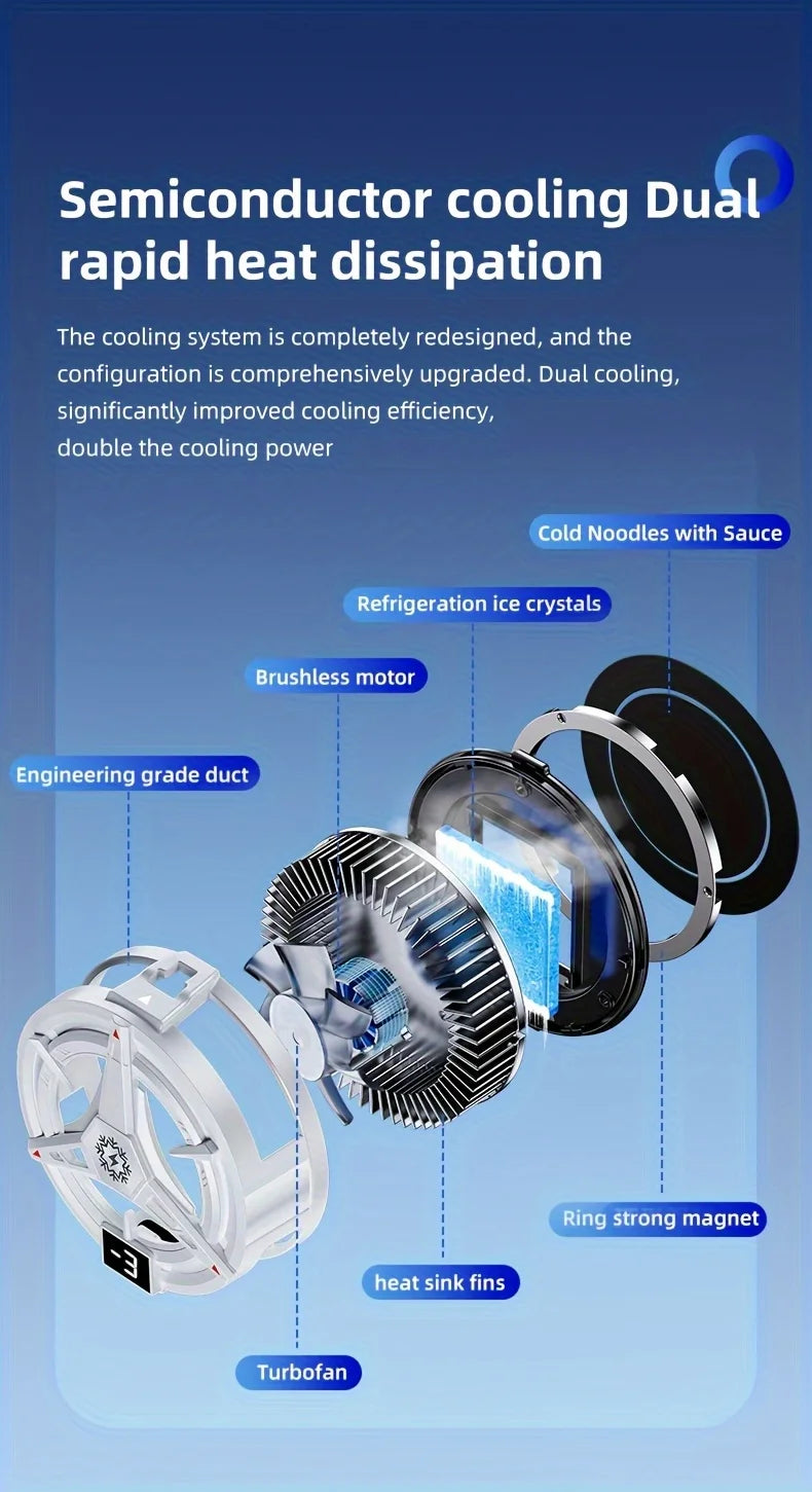 Semiconductor Phone Cooler Universal Fast Rapid Cooling Magnetic Back Clip Mobile Phone Radiator Refrigerator For All Phones