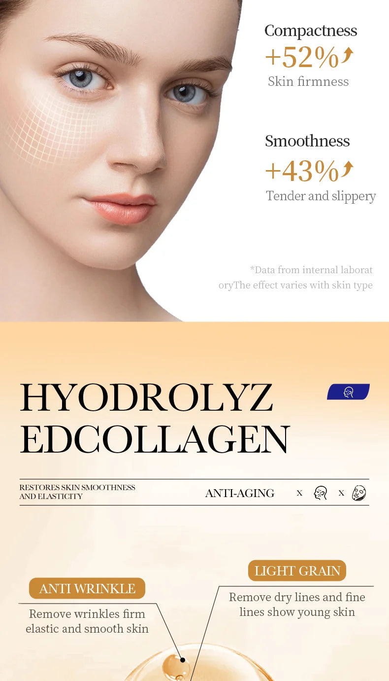 10pcs Korean Collagen Anti Wrinkle Facial Mask Skin Moisturizing Brightening Skincare Mask