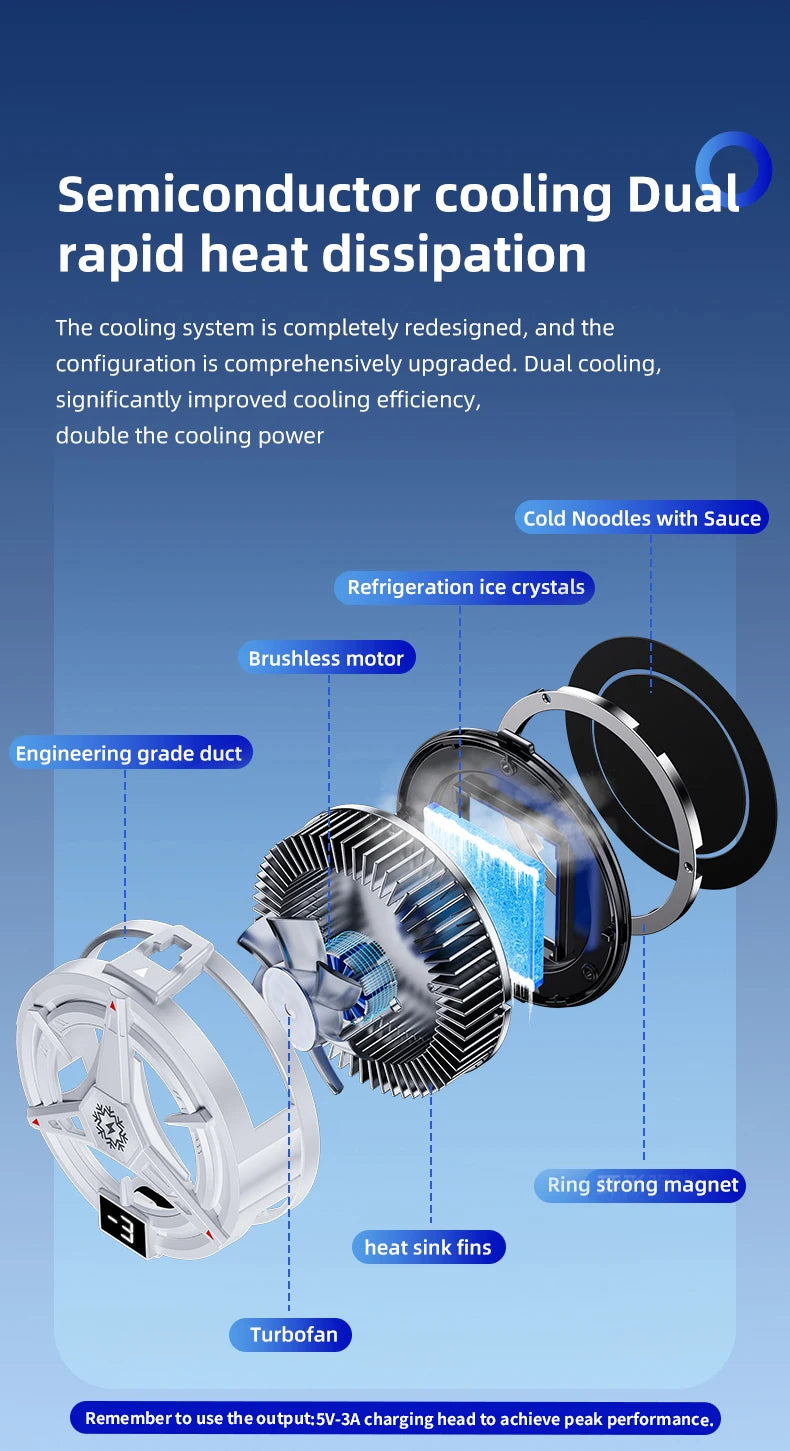 Cooling Fan Mobile Cooling Phone Fan for Cell Phone Cooler