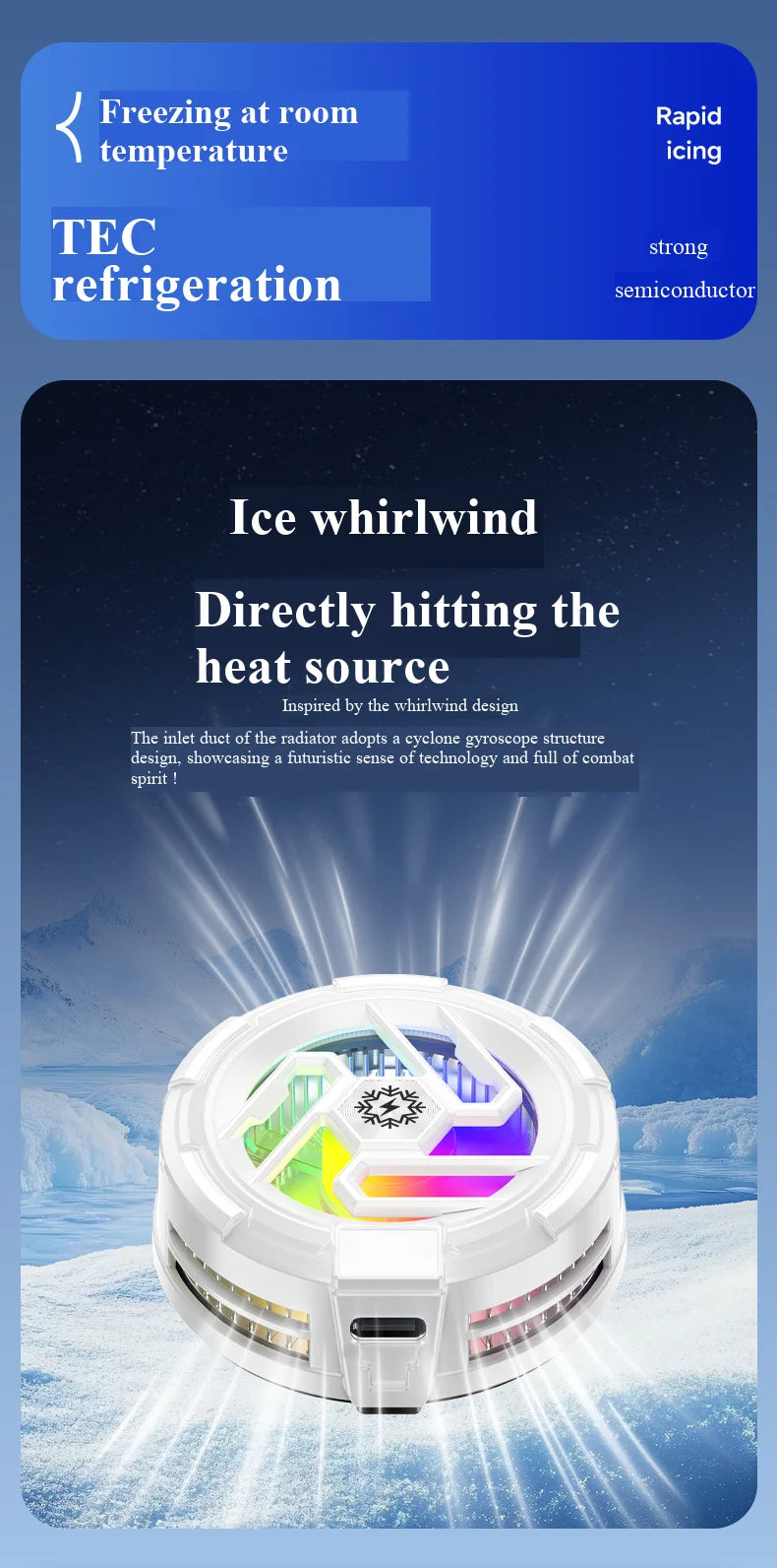 New semiconductor mobile phone cooler, refrigeration and freezing type, cooler, mobile phone gaming cooling gadget, cooler