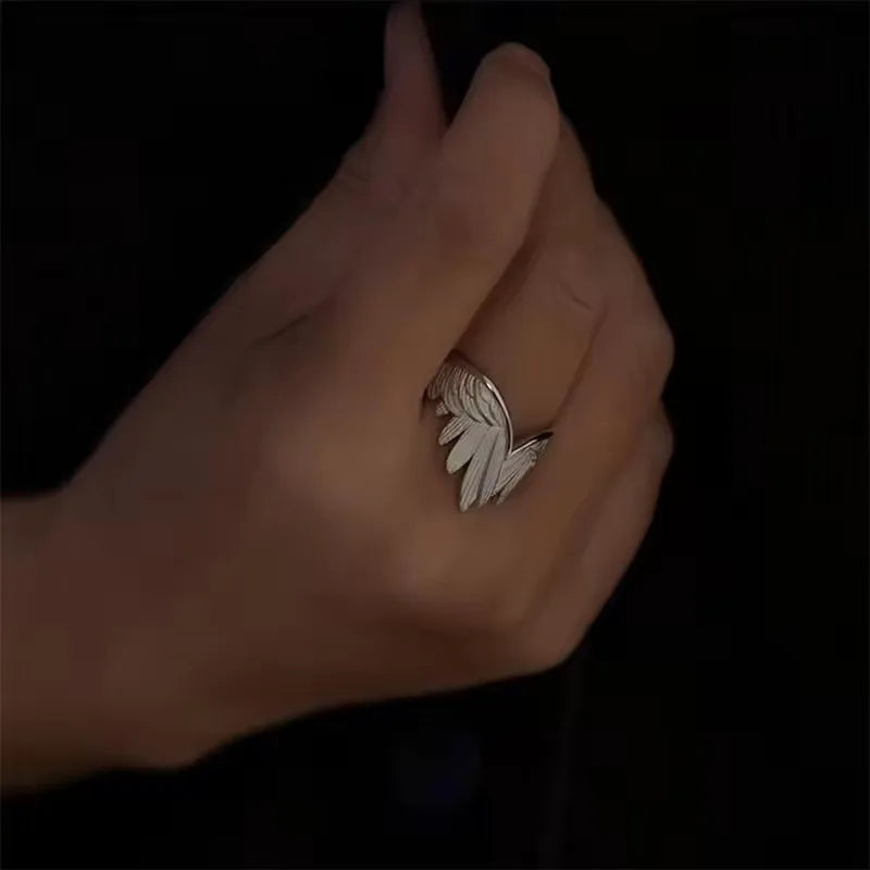 Retro Angel Wings Handmafe Ring For Women Girls
