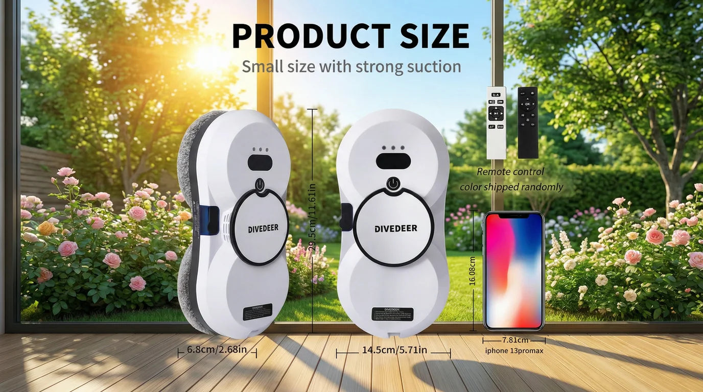 Automatic water spraying function robot , anti drop magnetic glass cleaning machine