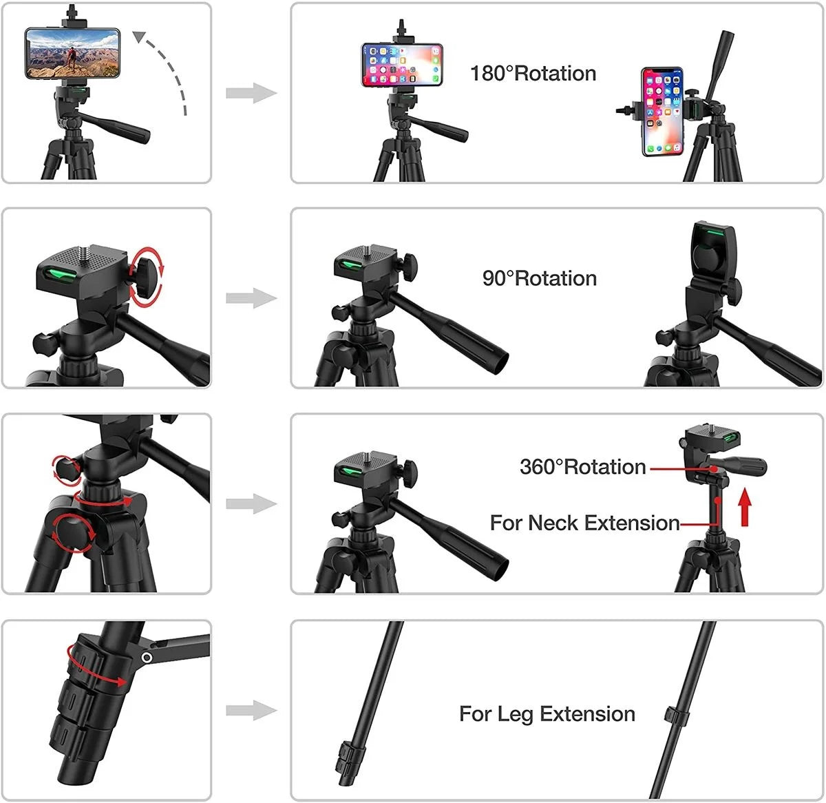 Tripods For Phone Lightweight Camera Tripod Stand Remote Phone Holder Video Photography